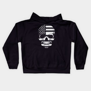 Skull America Glitch Kids Hoodie